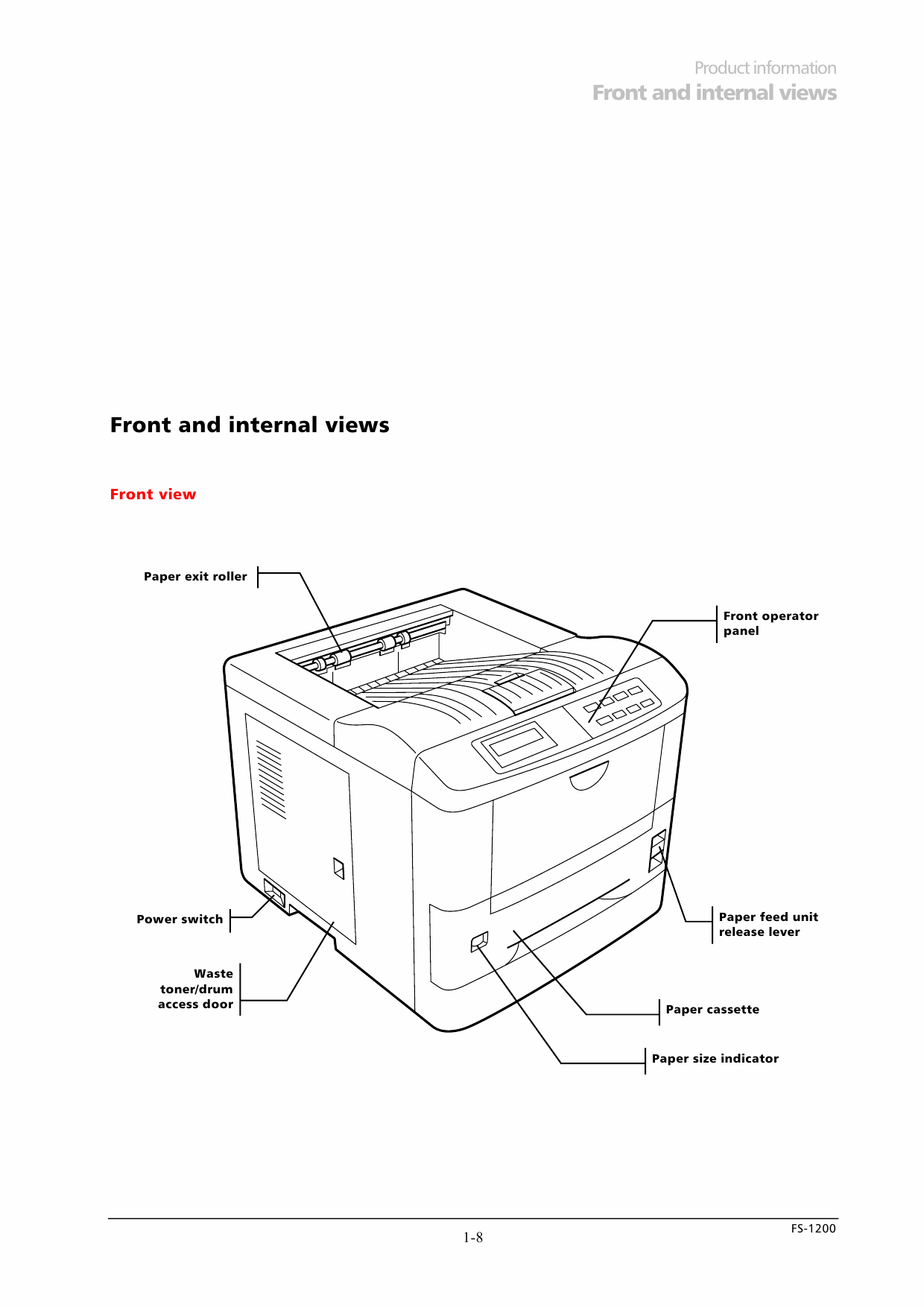 KYOCERA LaserPrinter FS-1200 Parts and Service Manual-2